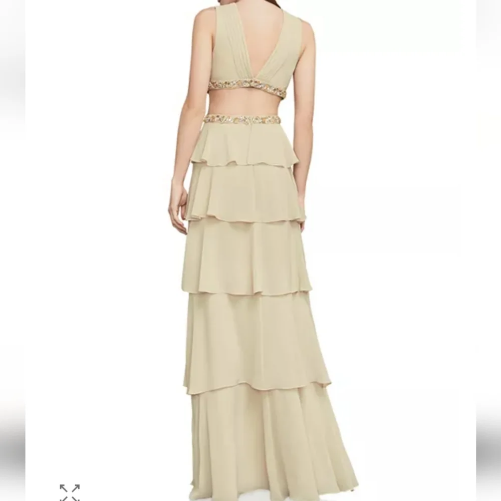 BCBG Maxazria Thassia Elegant Lined Layered Evening Gown Size 10 Nwt ❤️ - Picture 12 of 13